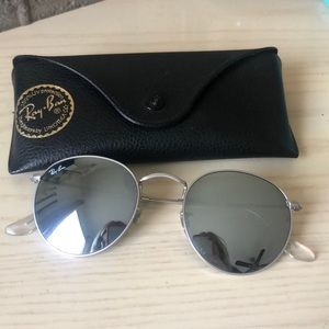 RAYBAN silver circle